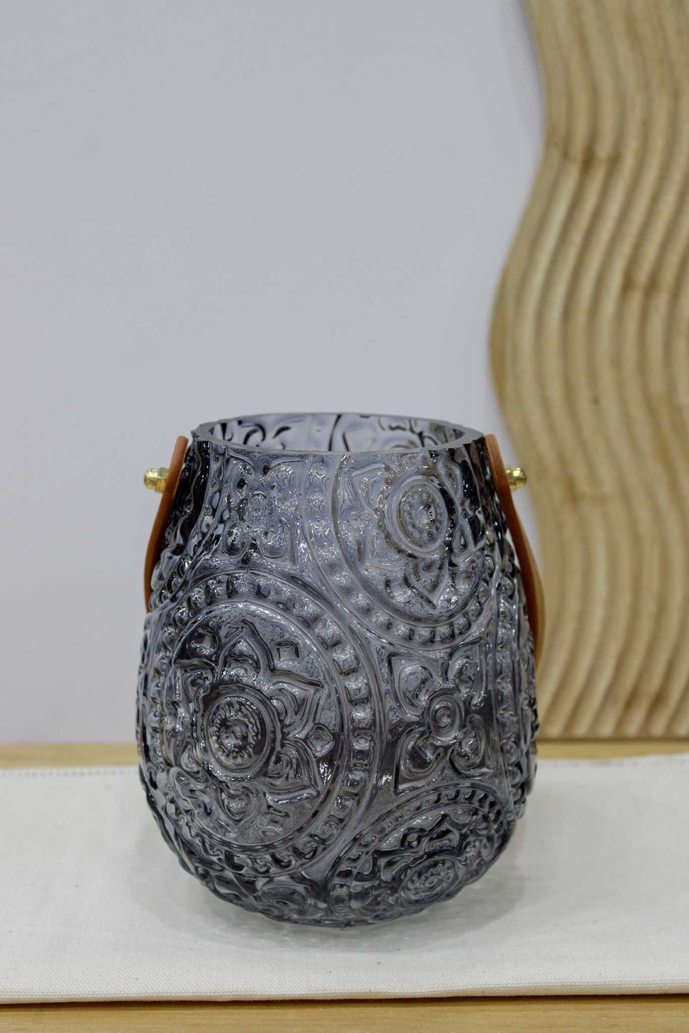 گلدان دسته چرمی