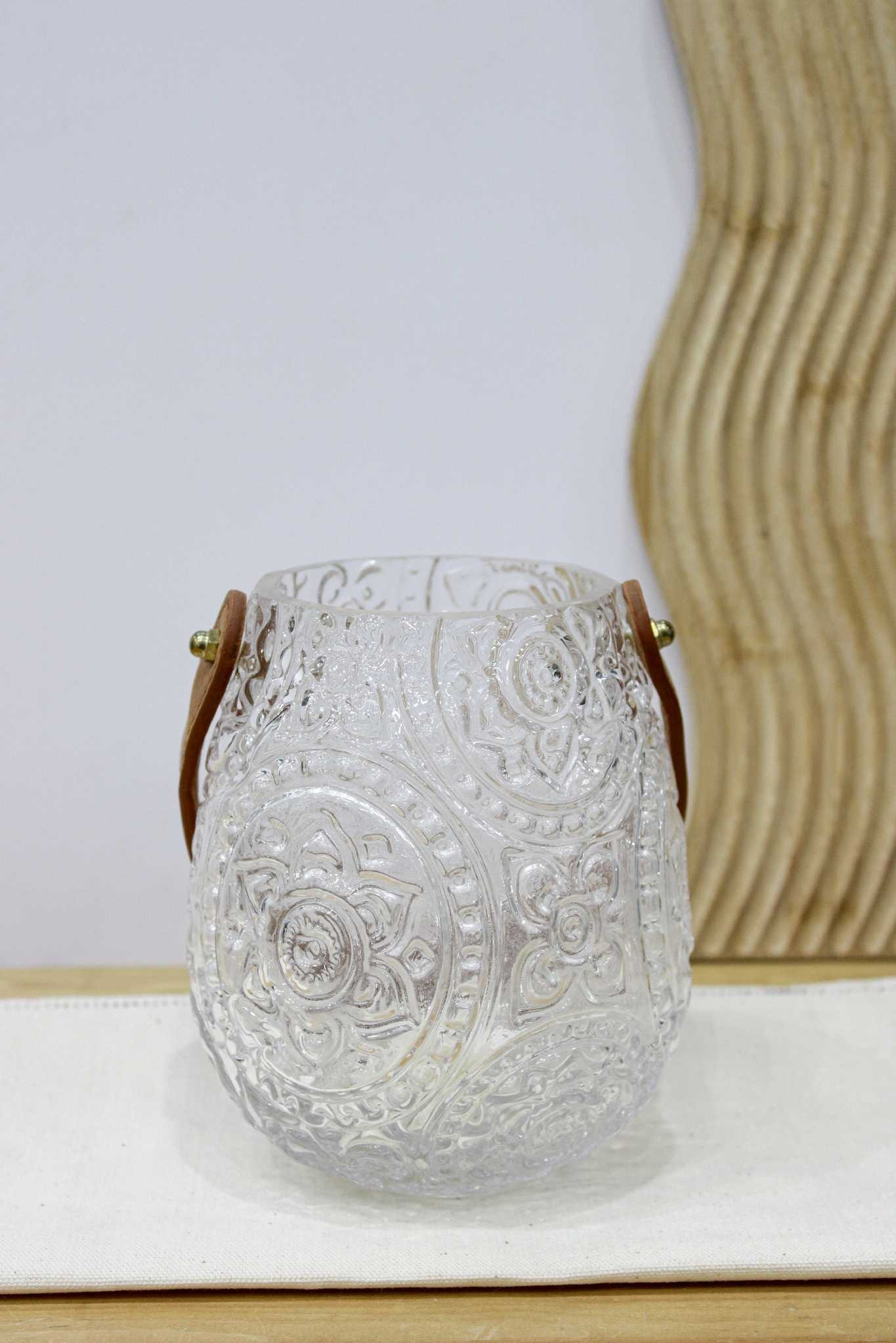 گلدان دسته چرمی